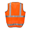 HUSKI Hi Vis Patrol Vest 3M Reflective Tape Safety Workwear High Visibility - Orange - M - SuperSaverAU - view 4