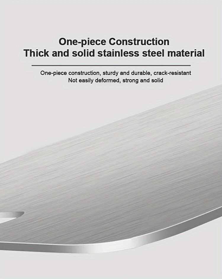 3-Piece Stainless Steel Cutting Board Set - Anti-Bacterial, Rustproof, 15x24cm, 20x30cm, 23x34cm