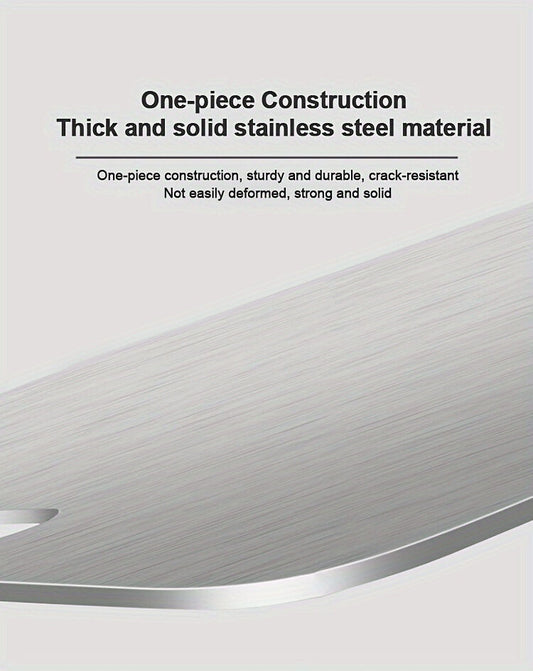 3-Piece Stainless Steel Cutting Board Set - Anti-Bacterial, Rustproof, 15x24cm, 20x30cm, 23x34cm