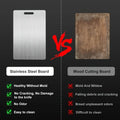 3-Piece Stainless Steel Cutting Board Set - Anti-Bacterial, Rustproof, 15x24cm, 20x30cm, 23x34cm - SuperSaverAU - view 2