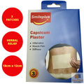 Premium Capsicum Herbal Plaster Patches 18x12cm 3 Pack Cut-to-Size Comfort Pads