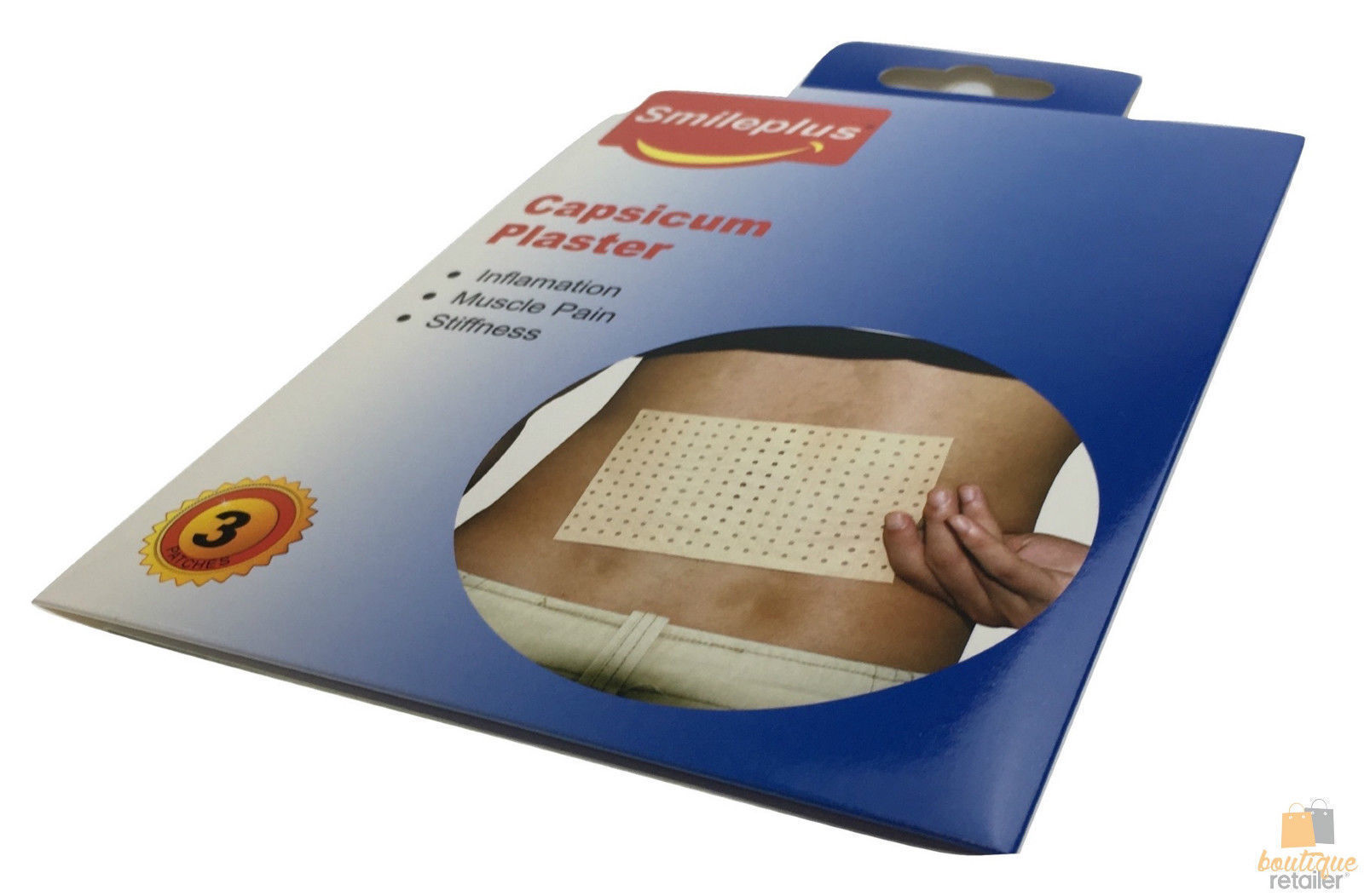 Premium Capsicum Herbal Plaster Patches 18x12cm 3 Pack Cut-to-Size Comfort Pads