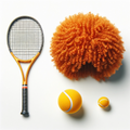 Jannik Sinner Inspired Wig Curly Afro Party Costume Tennis Dress Up - Orange - SuperSaverAU - view 3