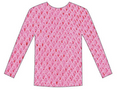 Premium Women's Light Pink Long Sleeve Fishnet Mesh Sheer Party Top