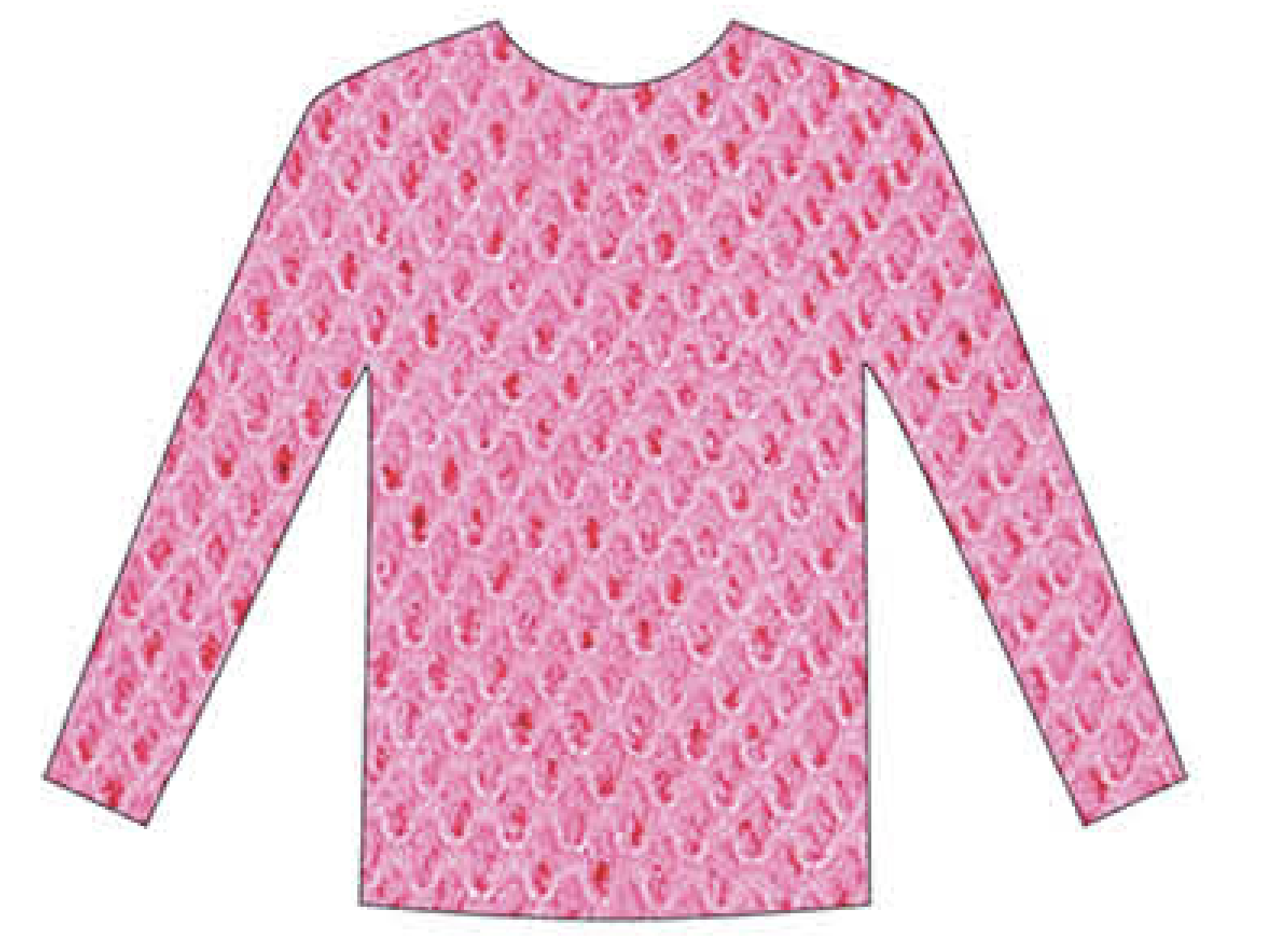 Premium Women's Light Pink Long Sleeve Fishnet Mesh Sheer Party Top