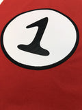 Adult Cat In The Hat Thing 1 Dr Seuss Red Top Party Costume Book Week  - L - SuperSaverAU - view 3