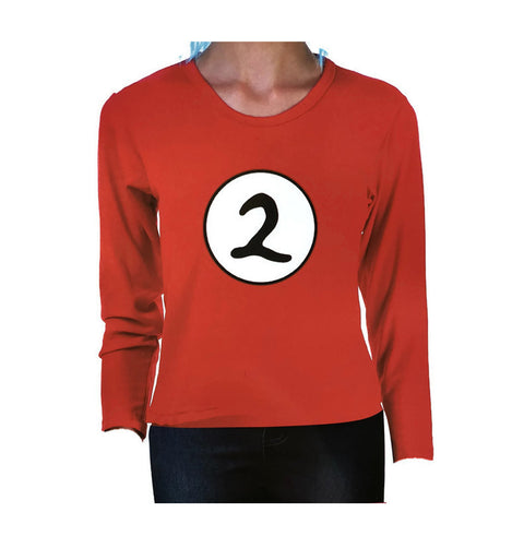 Premium Kids Thing 2 Red Long Sleeve Top - M, 7-9 Years