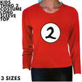 Premium Kids Thing 2 Red Long Sleeve Top - S, 4-5 Years