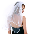 Premium Bride To Be Veil Headband with Floral Detail - White