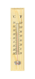 Premium Wooden Indoor Outdoor Wall Thermometer - 27cm