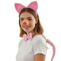 4pcs PIGGY SET Party Costume Accessories Animal Headband Bow Tie Nose Halloween - SuperSaverAU - view 3