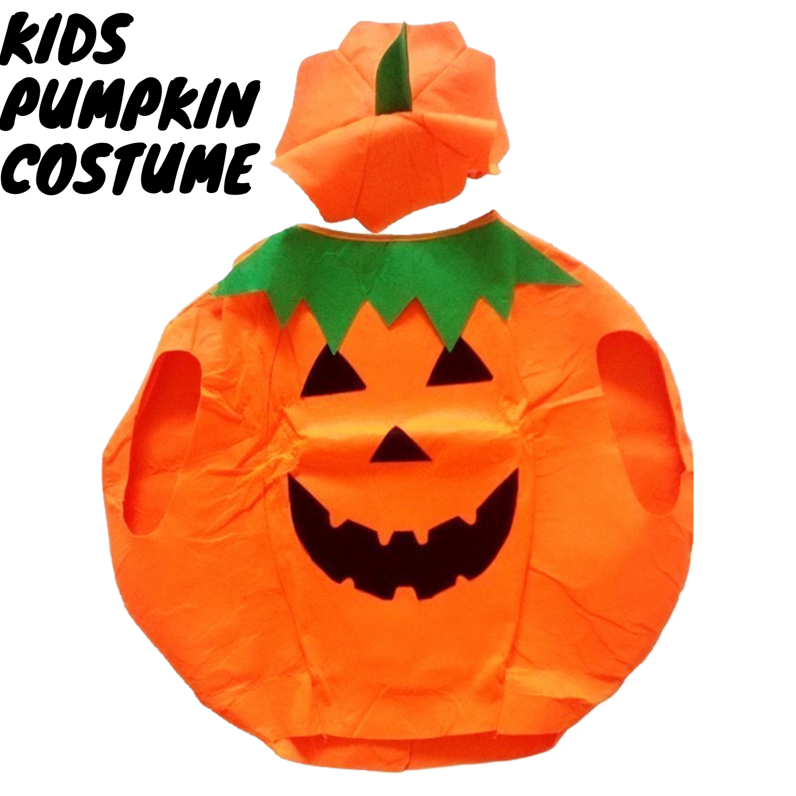 KIDS PUMPKIN COSTUME Halloween Unisex Fancy Dress Up Party Orange Vegetable - SuperSaverAU - view 2
