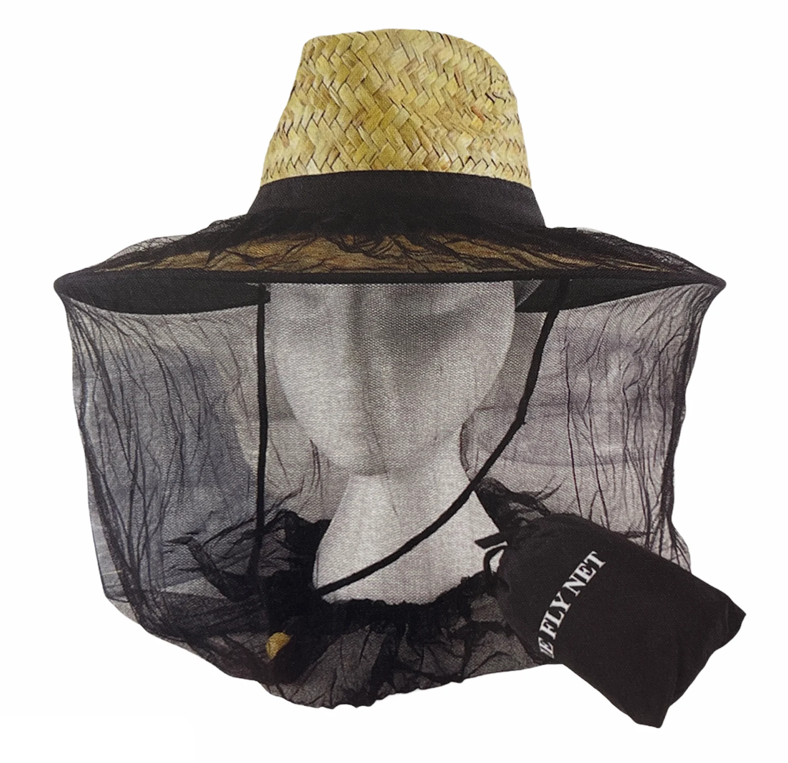 Premium Mosquito Hat Net Head Protector - Black
