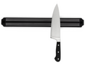Premium Magnetic Knife Holder Wall Rack - Black, 35cm