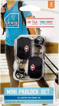Lewis N. Clark TSA Keyed Luggage Locks - Black, 2 Pack