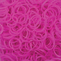 Premium Loom Bands Refill Kit with S Clips & Hooks - Plain Hot Pink, 4800 Pack
