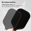 3K Graphite Carbon Fiber Pickleball Paddle, 225.7g, Polypropylene Core, Ultra-Comfort Grip - SuperSaverAU - view 4