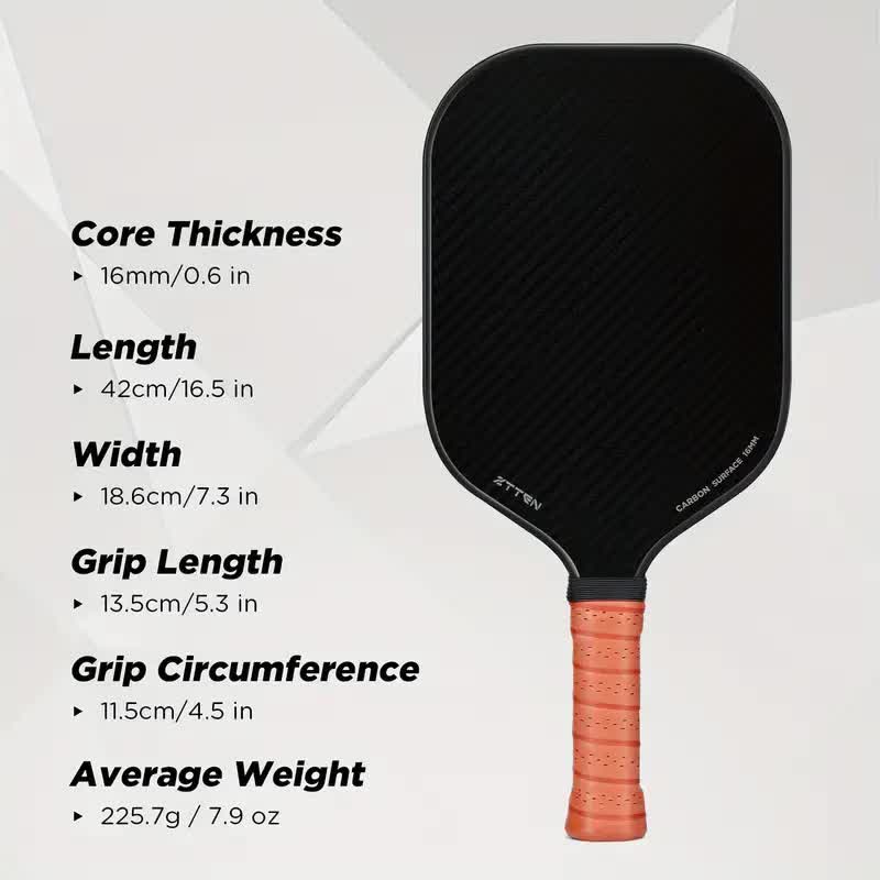3K Graphite Carbon Fiber Pickleball Paddle, 225.7g, Polypropylene Core, Ultra-Comfort Grip - SuperSaverAU - view 7