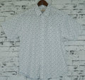 Premium Men's White 100% Cotton Marine Anchor Short Sleeve Shirt 3XL