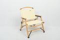 Bamboo Canvas Foldable Camping Chair - Khaki/Beige, 63.5cm Height, Waterproof - SuperSaverAU - view 5