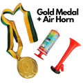 Premium Gold Medal & Air Horn Party Set