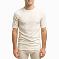 MERINO SKINS Natural 100% Merino Wool Short Sleeve Thermal Top Large 101cm