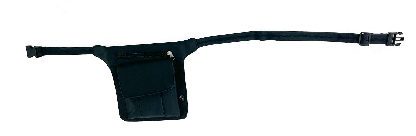 Milleni Utility Travel Waist Bag with Adjustable Strap - Black