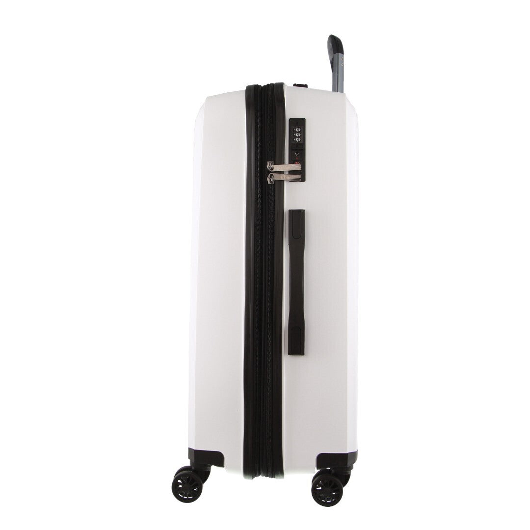 Pierre Cardin Milleni Checked Luggage with TSA Lock - White 75cm, 124L