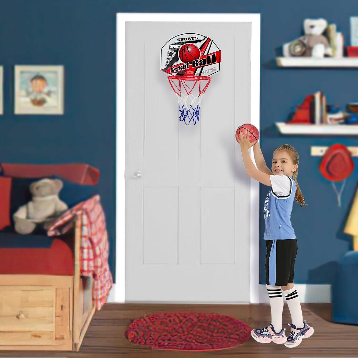 Premium Mini Basketball Hoop with Backboard, Net & Ball for Kids