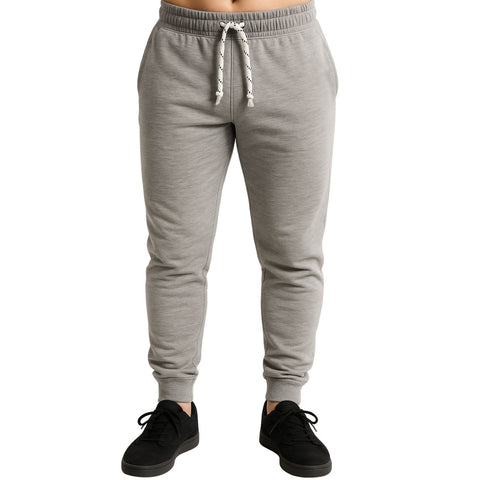 Premium Men's Grey Slim Fit Cuffed Track Pants XXL