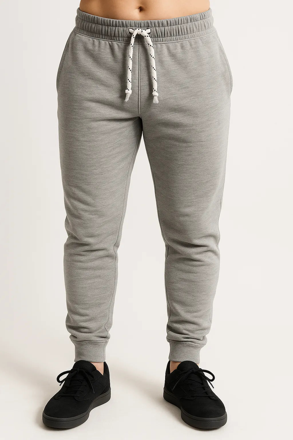 Premium Men's Grey Slim Fit Cuffed Track Pants XXL