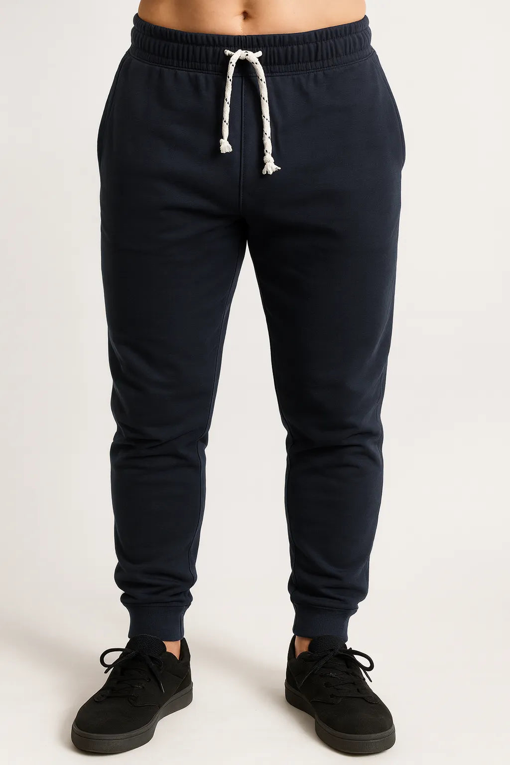 Premium Men's Navy Slim Fit Cuffed Track Pants XL