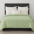 Premium Cotton Muslin Quilt Cover Set – Pastel Green King