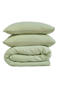 Premium Cotton Muslin Quilt Cover Set – Pastel Green Super King