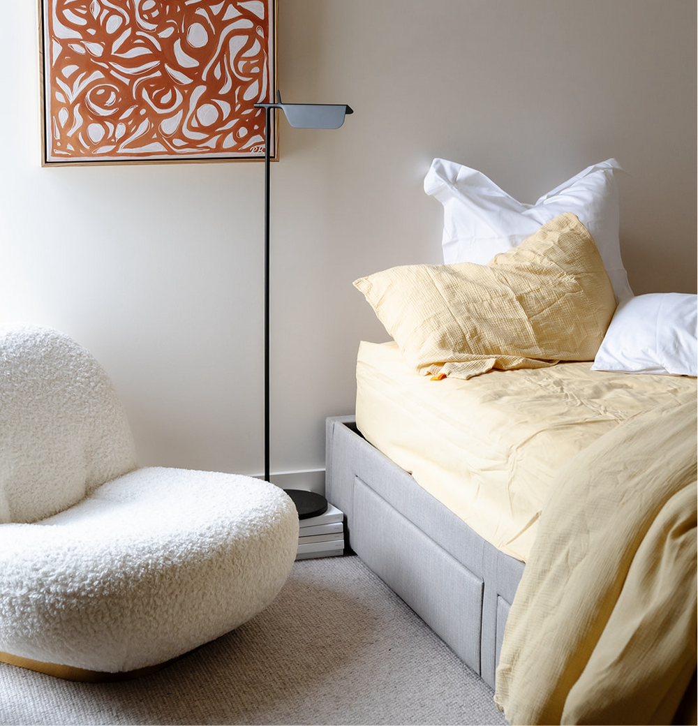 Premium Cotton Muslin Quilt Cover Set – Yellow Super King