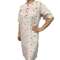 Premium Women's Pink 100% Cotton Short Sleeve Nightie Size 14