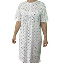 Premium Women's White Purple Cotton Sleeveless Lace Nightie Size 16