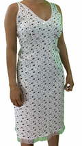Premium Women's Purple Cotton Sleeveless Nightie with Lace Detail Size 12