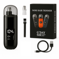 G'DAY SIR Black USB-C Rechargeable Nose Hair Trimmer with LCD Display