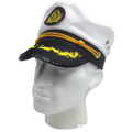 Captain Hat Adult Party Costume Skipper Sailor Ship Captain Cap - White/Black - SuperSaverAU - view 3