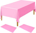Premium Reusable Plastic Party Tablecloth - Light Pink, 137 x 274cm
