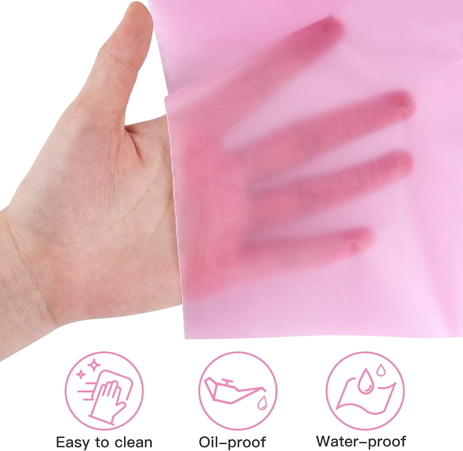 Premium Reusable Plastic Party Tablecloth - Light Pink, 137 x 274cm