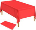 Premium Reusable Plastic Party Tablecloth - Red, 137 x 274cm