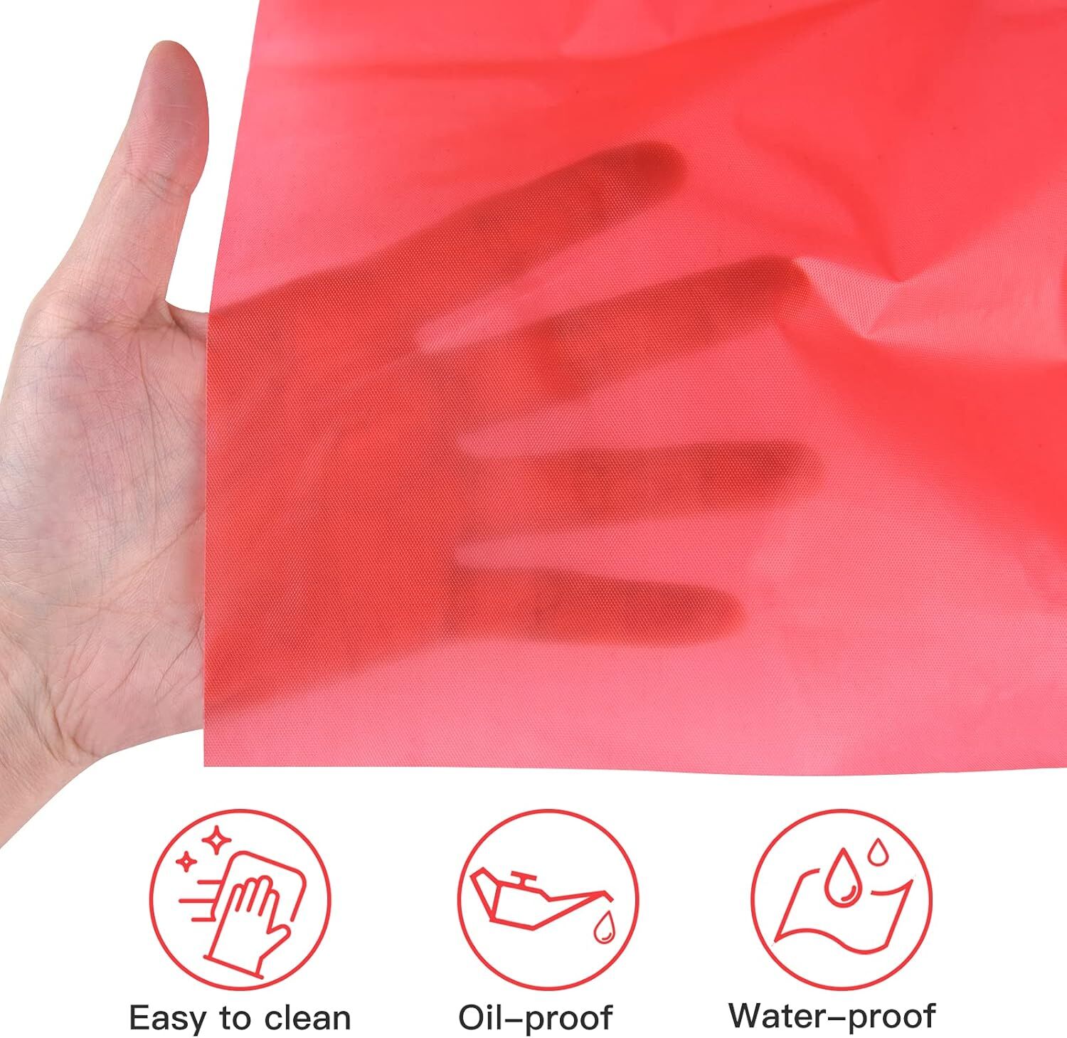 Premium Reusable Plastic Party Tablecloth - Red, 137 x 274cm