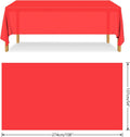 Premium Reusable Plastic Party Tablecloth - Red, 137 x 274cm