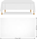 Premium Reusable Plastic Party Tablecloth - White, 137 x 274cm