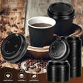 1000x 90mm Plastic Coffee Cup Lids for 12oz / 16oz Cups Dome Style - Black - SuperSaverAU - view 4