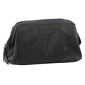 Pierre Cardin Rustic Leather Toiletry Case Bag Travel - Black 28 x 13 x 16 cm - SuperSaverAU - view 2