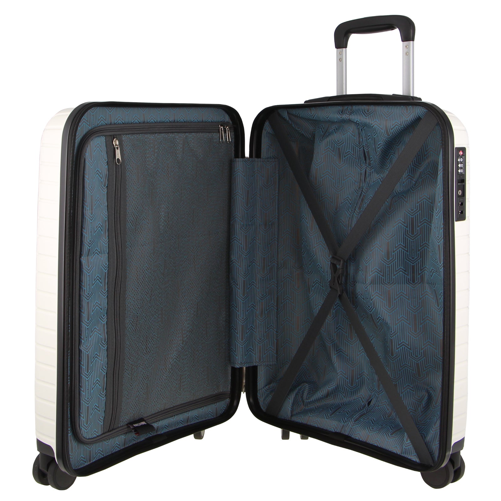 Pierre Cardin Large Hard-Shell Suitcase with TSA Lock - White 76cm, 139L