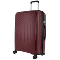 Pierre Cardin Medium Hard-Shell Checked Suitcase with TSA Lock - Burgundy 65cm, 89L